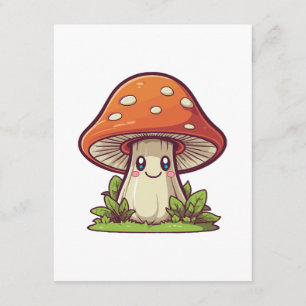 Süßer Kawaii-Stil, Pilzesuche Begleitkarte
