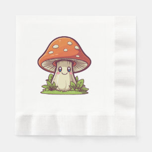 Süßer Kawaii-Stil, Pilzesuche Serviette