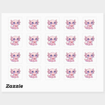 Süßer Kawaii trauriger Axolotl weint mit gebrochen