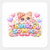 Süßer Kawaii-Vielen-Dank-Teddybär-Pastell-Pi