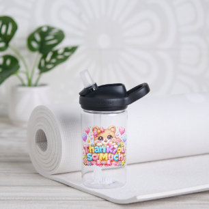 Süßer Kawaii-Vielen-Dank-Teddybär-Pastell-Pi Trinkflasche