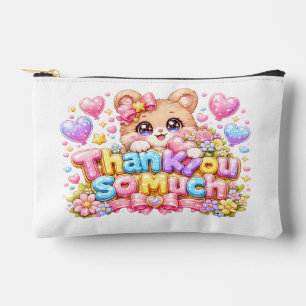 Süßer Kawaii-Vielen-Dank-Teddybär-Pastell-Pi Zubehörtasche