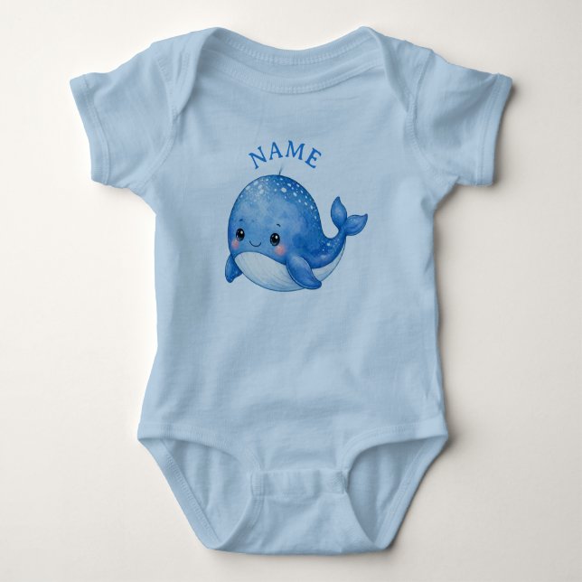 SÜßER KAWAII WAL BABY STRAMPLER (Vorderseite)
