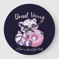 Süßer Kawaii Waschbär - Donut Worry