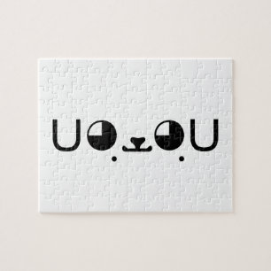 Süßer Kawaii-Welpe Japanischer Kaomoji-Emoticon