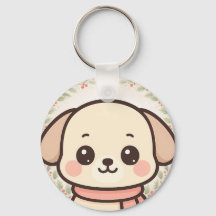 Süßer Kawaii-Welpen-Gesicht-Schlüsselanhänger