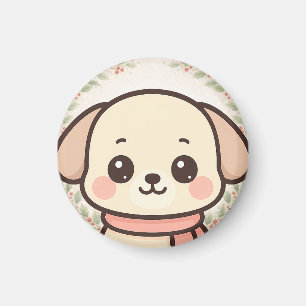Süßer Kawaii-Welpen-Gesichtsmagnet Magnet