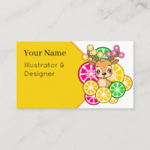 Süßer Kawaii-Zitrus-Hirsch Zitrone Orange