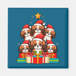 Süßer King Charles Cavalier Le Hund Weihnachtsbaum Magnet