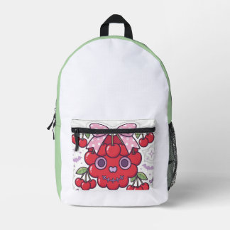 Süßer Kirschenschädel-Rucksack Kawaii Goth Schule Bedruckter Rucksack