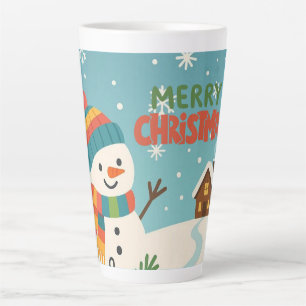 Süßer, klassischer Weihnachtsmann Schneemann Milchtasse
