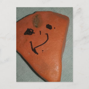 Süßer kleiner bemalter Herzstein Postkarte