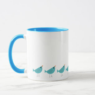 Süßer kleiner blauer Vogel Tasse