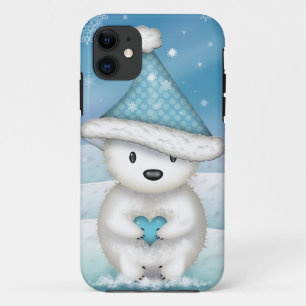 Süßer kleiner Eisbär mit Herz iPhone 11 Hülle