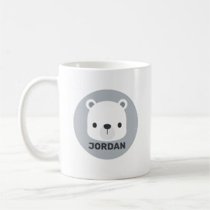 Süßer kleiner Eisbär mit personalisiertem Namen Kaffeetasse