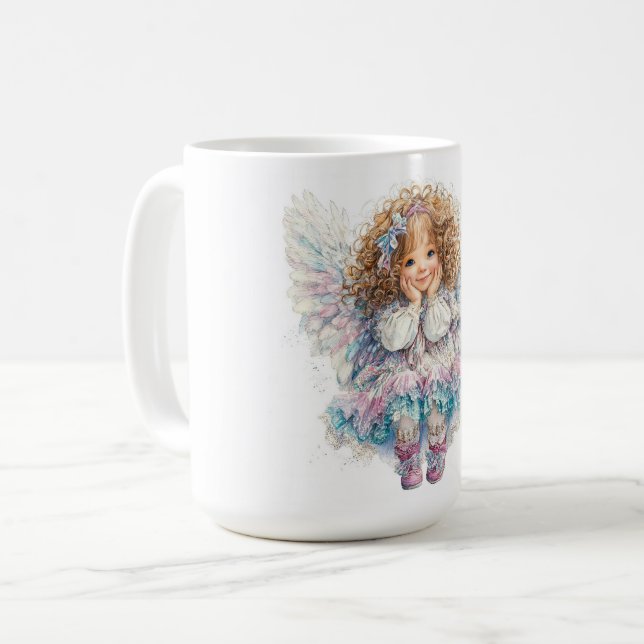 Süßer kleiner Engel  Kaffeetasse (Vorderseite Links)