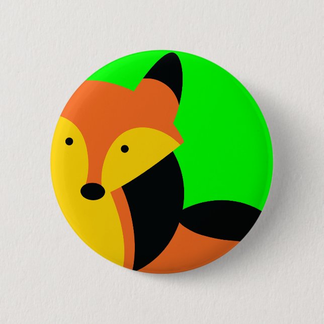 Süßer kleiner Fuchs Button (Vorderseite)