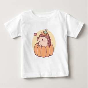Süßer kleiner Igel in Kürbis Halloween Herbst Baby T-shirt
