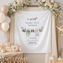 Süßer kleiner Junge Baby Shower Banner Personalisi