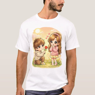 Süßer kleiner Junge und Mädchen – Entzückendes Kin T-Shirt