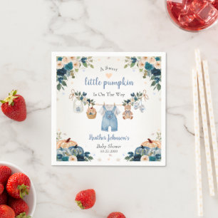 Süßer Kleiner Kürbis Herbst-Baby-Party Serviette