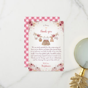 Süßer kleiner Kürbis Herbst-Baby-Shower Dankeskarte