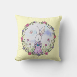 Süßer kleiner Osterhase Hase in Blumen Kissen