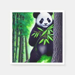 Süßer kleiner Panda-Bär Serviette