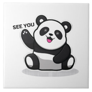 süßer kleiner Panda Fliese