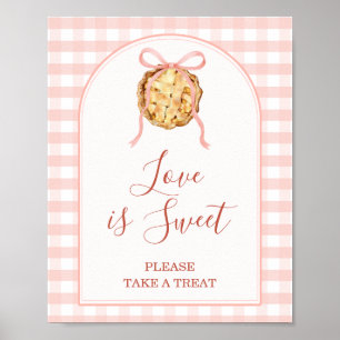 Süßer kleiner Pastellrosa Baby Shower Love is Swee Poster