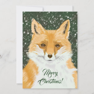 Süßer kleiner roter Fuchs - Weihnachten im Schnee