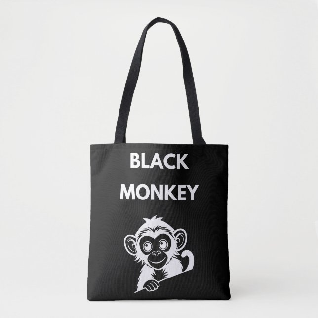 Süßer kleiner schwarzer Affe Tasche (Vorderseite)