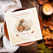 Süßer kleiner Teddybär Herbst Baby Shower
