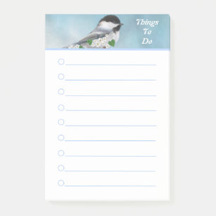 Süßer kleiner Vogel & Blumen Dinge zu tun Liniiert Post-it Klebezettel