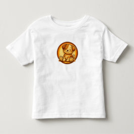 Süßer kleiner Welpe Retro-Patch Kinder T-Shirt