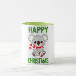 Süßer Koala-Bär Frohe Weihnachten Tasse