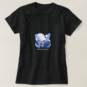 Süßer Koala-Cartoon mit Palmblättern Reizender Cha T-Shirt