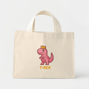 Süßer König Dinosaurier - Trex Mini Stoffbeutel