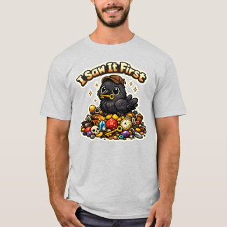 Süßer Krähen-Schatzsammler-Aufkleber | Lustiger Ra T-Shirt