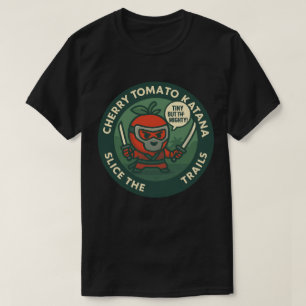 Süßer Krieger Kirschtomate Japanisches Thema T-Shirt