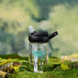 Süßer Krokodil Cartoon Kinder Name Wasserflasche Trinkflasche