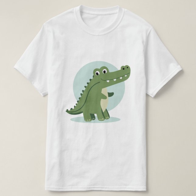 Süßer Krokodil-Charakter T-Shirt (Design vorne)