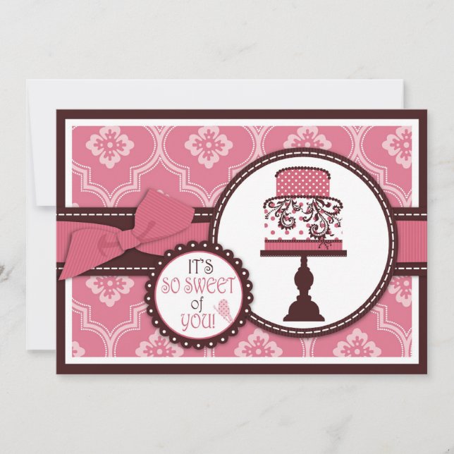 Süßer Kuchen danken Ihnen Dankeskarte (Vorderseite)