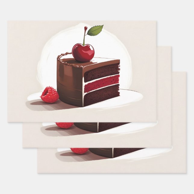 Süßer Kuchen Geschenkpapier Set (Set)