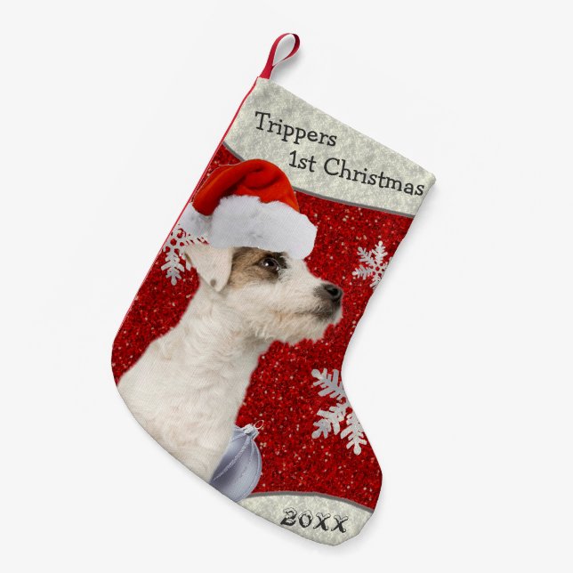 Süßer kundengerechter kleiner weihnachtsstrumpf (Vorderansicht (hängend))