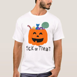 Süßer Kürbis-Behälter-Trick oder Treat-Grafik T-Shirt