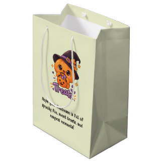 Süßer Kürbis-Charakter 🎃🧡 Mittlere Geschenktüte