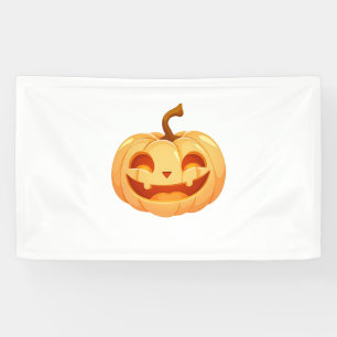 Süßer Kürbis Jack O Lantern Schildkröte Meer Hallo Banner