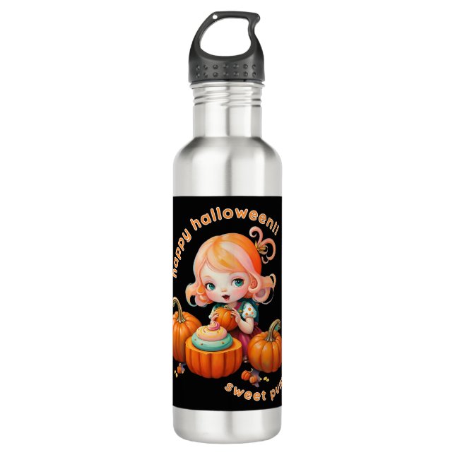 Süßer Kürbis Wasserflasche Edelstahlflasche (Vorderseite)