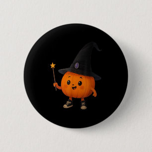 Süßer Kürbis-Zauberer Button